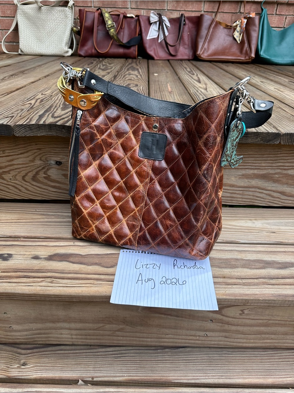 Jill’s homestead Outrider in quilted Carmel with flair